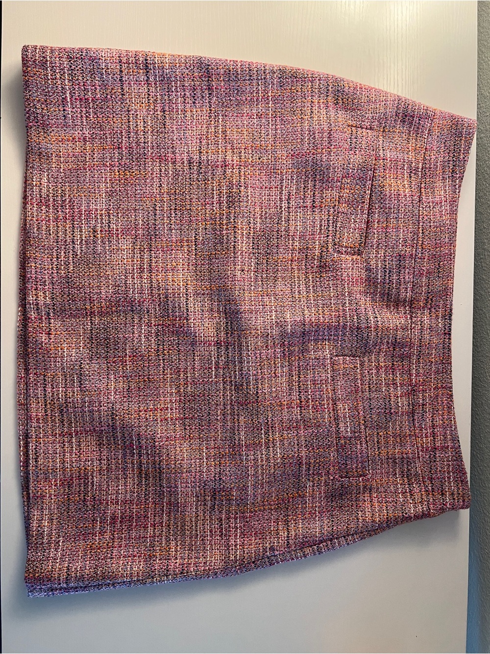 LOFT Pink Multi-Color Tweed Jacket